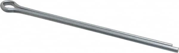 Made in USA - 3/16" Diam x 4" Long Extended Prong Cotter Pin - Grade 2, Zinc-Plated, Steel - Exact Tooling