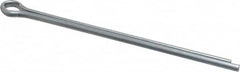 Made in USA - 3/16" Diam x 4" Long Extended Prong Cotter Pin - Grade 2, Zinc-Plated, Steel - Exact Tooling