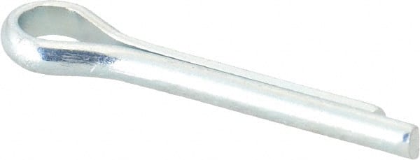 Made in USA - 1/4" Diam x 1-1/2" Long Extended Prong Cotter Pin - Grade 2, Zinc-Plated, Steel - Exact Tooling