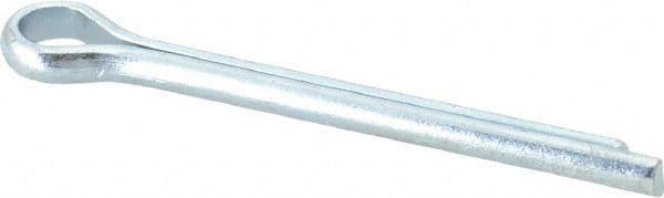 Made in USA - 1/4" Diam x 2-1/2" Long Extended Prong Cotter Pin - Grade 2, Zinc-Plated, Steel - Exact Tooling
