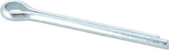 Made in USA - 1/4" Diam x 2-1/2" Long Extended Prong Cotter Pin - Grade 2, Zinc-Plated, Steel - Exact Tooling
