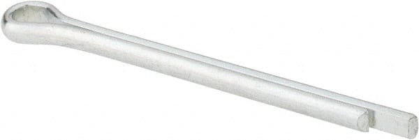Made in USA - 1/4" Diam x 3" Long Extended Prong Cotter Pin - Grade 2, Zinc-Plated, Steel - Exact Tooling
