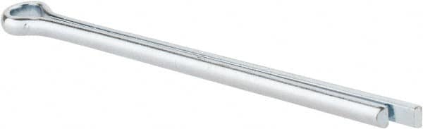 Made in USA - 1/4" Diam x 4" Long Extended Prong Cotter Pin - Grade 2, Zinc-Plated, Steel - Exact Tooling
