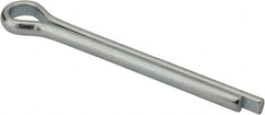Made in USA - 3/8" Diam x 3-1/2" Long Extended Prong Cotter Pin - Grade 2, Zinc-Plated, Steel - Exact Tooling