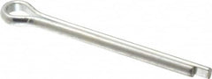 Made in USA - 3/8" Diam x 4" Long Extended Prong Cotter Pin - Grade 2, Zinc-Plated, Steel - Exact Tooling