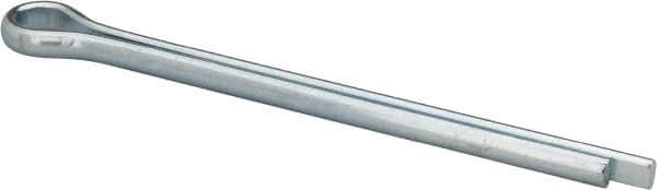 Made in USA - 3/8" Diam x 5" Long Extended Prong Cotter Pin - Grade 2, Zinc-Plated, Steel - Exact Tooling