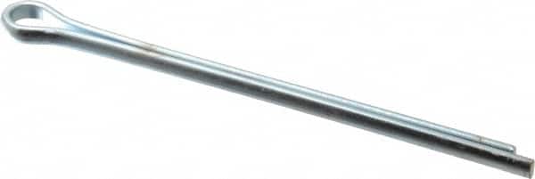 Made in USA - 3/8" Diam x 6" Long Extended Prong Cotter Pin - Grade 2, Zinc-Plated, Steel - Exact Tooling
