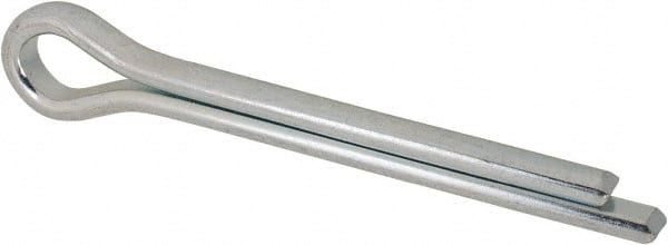 Made in USA - 1/2" Diam x 4" Long Extended Prong Cotter Pin - Grade 2, Zinc-Plated, Steel - Exact Tooling