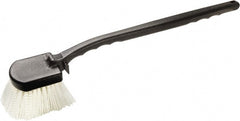 Harper Brush - 2-1/4" Bristle Length, Nylon Utility Scrub Brush - 3-1/2" x 3-1/2" Long x 3" Wide Head, 20" OAL, Easy Grip Handle, Black, Polypropylene Block - Exact Tooling