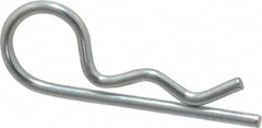 Value Collection - 5/16 to 3/8" Shaft Diam, 1-7/16" Long, 0.073" Wire Diam, Hair Pin Cotter - Grade 2 Spring Steel, Zinc-Plated Finish - Exact Tooling