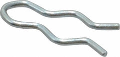 Made in USA - 9/64" Groove, 1/2" Long, Zinc-Plated Spring Steel Hair Pin Clip - 0.031" Clip Diam, 3/16" Shaft Diam, Grade 2 - Exact Tooling