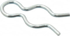 Made in USA - 7/32" Groove, 5/8" Long, Zinc-Plated Spring Steel Hair Pin Clip - 0.033" Clip Diam, 1/4" Shaft Diam, Grade 2 - Exact Tooling