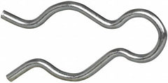 Made in USA - 21/32" Groove, 1-13/16" Long, Zinc-Plated Spring Steel Hair Pin Clip - 0.093" Clip Diam, 3/4" Shaft Diam, Grade 2 - Exact Tooling