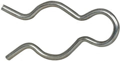 Made in USA - 25/32" Groove, 2-5/64" Long, Zinc-Plated Spring Steel Hair Pin Clip - 0.105" Clip Diam, 7/8" Shaft Diam, Grade 2 - Exact Tooling