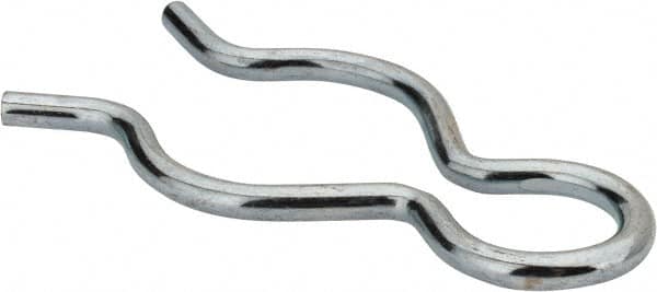 Made in USA - 7/8" Groove, 2-9/32" Long, Zinc-Plated Spring Steel Hair Pin Clip - 1/8" Clip Diam, 1" Shaft Diam, Grade 2 - Exact Tooling