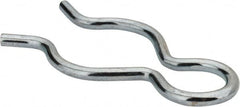 Made in USA - 7/8" Groove, 2-9/32" Long, Zinc-Plated Spring Steel Hair Pin Clip - 1/8" Clip Diam, 1" Shaft Diam, Grade 2 - Exact Tooling