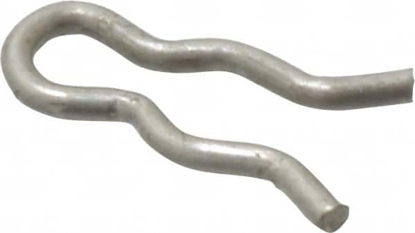 Made in USA - 5/64" Groove, 5/16" Long, Stainless Steel Hair Pin Clip - 0.029" Clip Diam, 1/8" Shaft Diam, Grade 18-8 - Exact Tooling