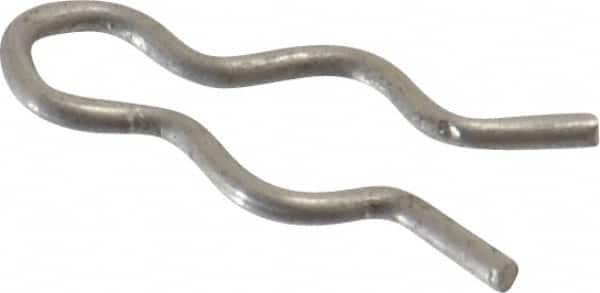 Made in USA - 9/64" Groove, 1/2" Long, Stainless Steel Hair Pin Clip - 0.031" Clip Diam, 3/16" Shaft Diam, Grade 18-8 - Exact Tooling