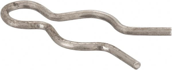 Made in USA - 3/8" Groove, 1-1/8" Long, Stainless Steel Hair Pin Clip - 0.055" Clip Diam, 7/16" Shaft Diam, Grade 18-8 - Exact Tooling