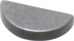 Made in USA - #202-1/2 Standard Woodruff Key - 5/16" Long x 1/16" Wide, Steel - Exact Tooling