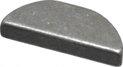 Made in USA - #304 Standard Woodruff Key - 1/2" Long x 3/32" Wide, Steel - Exact Tooling