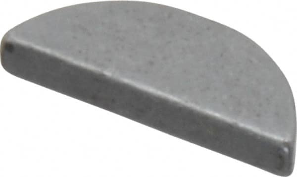 Made in USA - #305 Standard Woodruff Key - 5/8" Long x 3/32" Wide, Steel - Exact Tooling