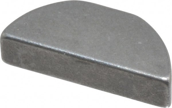 Made in USA - #606 Standard Woodruff Key - 3/4" Long x 3/16" Wide, Steel - Exact Tooling