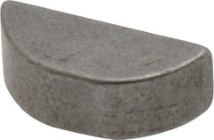 Made in USA - #806 Standard Woodruff Key - 3/4" Long x 1/4" Wide, Steel - Exact Tooling