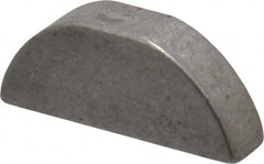 Made in USA - #607 Standard Woodruff Key - 7/8" Long x 3/16" Wide, Steel - Exact Tooling