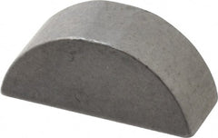 Made in USA - #1208 Standard Woodruff Key - 1" Long x 3/8" Wide, Steel - Exact Tooling