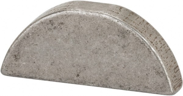 Made in USA - #709 Standard Woodruff Key - 1-1/8" Long x 7/32" Wide, Steel - Exact Tooling