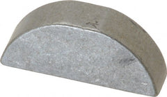 Made in USA - #1010 Standard Woodruff Key - 1-1/4" Long x 5/16" Wide, Steel - Exact Tooling