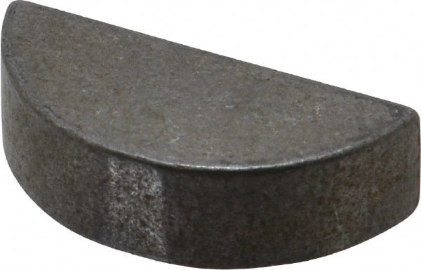 Made in USA - #1211 Standard Woodruff Key - 1-3/8" Long x 3/8" Wide, Steel - Exact Tooling