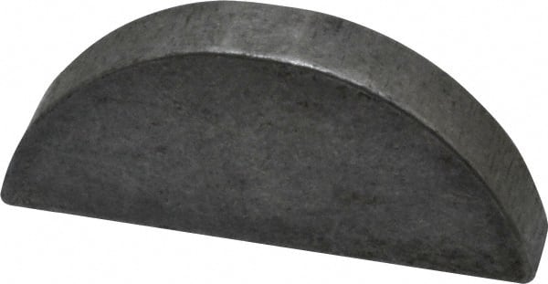 Made in USA - #812 Standard Woodruff Key - 1-1/2" Long x 1/4" Wide, Steel - Exact Tooling