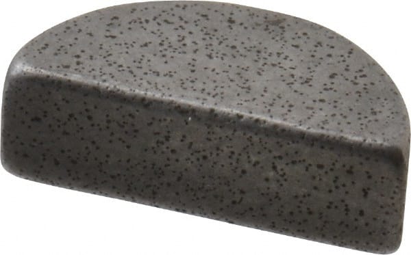 Made in USA - #403 Standard Woodruff Key - 3/8" Long x 1/8" Wide, Alloy Steel - Exact Tooling