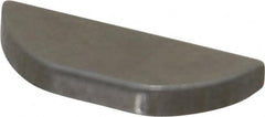 Made in USA - #204 Standard Woodruff Key - 1/2" Long x 1/16" Wide, Alloy Steel - Exact Tooling