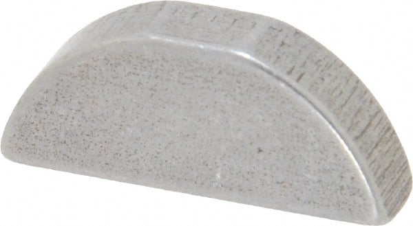 Made in USA - #607 Standard Woodruff Key - 7/8" Long x 3/16" Wide, Alloy Steel - Exact Tooling