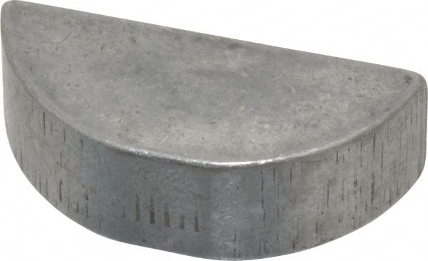 Made in USA - #1210 Standard Woodruff Key - 1-1/4" Long x 3/8" Wide, Alloy Steel - Exact Tooling