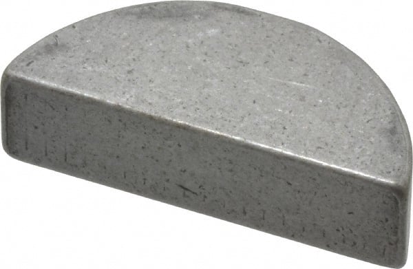 Made in USA - #1211 Standard Woodruff Key - 1-3/8" Long x 3/8" Wide, Alloy Steel - Exact Tooling