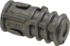Powers Fasteners - 1/2" Diam, 1/2" Drill, Lag Shield Concrete Anchor - Zamac Alloy, Zinc-Plated Finish, Flat Head - Exact Tooling