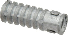 Powers Fasteners - 1/2" Diam, 1/2" Drill, Lag Shield Concrete Anchor - Zamac Alloy, Zinc-Plated Finish, Flat Head - Exact Tooling