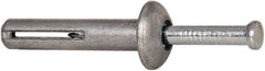Powers Fasteners - 1/4" Diam, 1/4" Drill, 1-1/4" OAL, 1-7/8" Min Embedment Hammer Drive Concrete Anchor - Steel (Drive Pin)/Zamac Alloy (Body), Zinc-Plated Finish, Mushroom Head - Exact Tooling