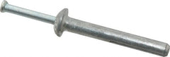 Powers Fasteners - 1/4" Diam, 1/4" Drill, 2" OAL, 2-5/8" Min Embedment Hammer Drive Concrete Anchor - Steel (Drive Pin)/Zamac Alloy (Body), Zinc-Plated Finish, Mushroom Head - Exact Tooling