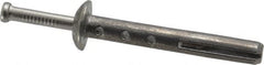 Powers Fasteners - 1/4" Diam, 1/4" Drill, 2" OAL, 1-1/8" Min Embedment Hammer Drive Concrete Anchor - Stainless Steel (Drive Pin)/Zamac Alloy (Body), Zinc-Plated Finish, Mushroom Head - Exact Tooling