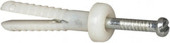 Powers Fasteners - 3/16" Diam, 3/16" Drill, 1" OAL, 1-1/8" Min Embedment Hammer Drive Concrete Anchor - Nylon (Body)/Steel (Drive Pin), Zinc-Plated Finish, Round Head - Exact Tooling