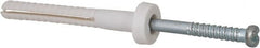Powers Fasteners - 3/16" Diam, 3/16" Drill, 1-1/2" OAL, 1-1/8" Min Embedment Hammer Drive Concrete Anchor - Nylon (Body)/Steel (Drive Pin), Zinc-Plated Finish, Round Head - Exact Tooling