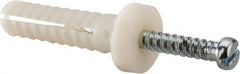 Powers Fasteners - 1/4" Diam, 1/4" Drill, 1" OAL, 1-1/8" Min Embedment Hammer Drive Concrete Anchor - Nylon (Body)/Steel (Drive Pin), Zinc-Plated Finish, Round Head - Exact Tooling