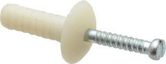 Powers Fasteners - 1/4" Diam, 1/4" Drill, 3/4" OAL, 7/8" Min Embedment Hammer Drive Concrete Anchor - Nylon (Body)/Steel (Drive Pin), Zinc-Plated Finish, Mushroom Head - Exact Tooling