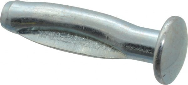 Powers Fasteners - 1/4" Diam, 1/4" Drill, 1-1/4" OAL, Split-Drive Concrete Anchor - Steel, Zinc-Plated Finish, Round Head - Exact Tooling