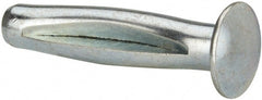 Powers Fasteners - 3/8" Diam, 3/8" Drill, 2" OAL, 1" Min Embedment Split-Drive Concrete Anchor - Steel, Zinc-Plated Finish, Round Head - Exact Tooling
